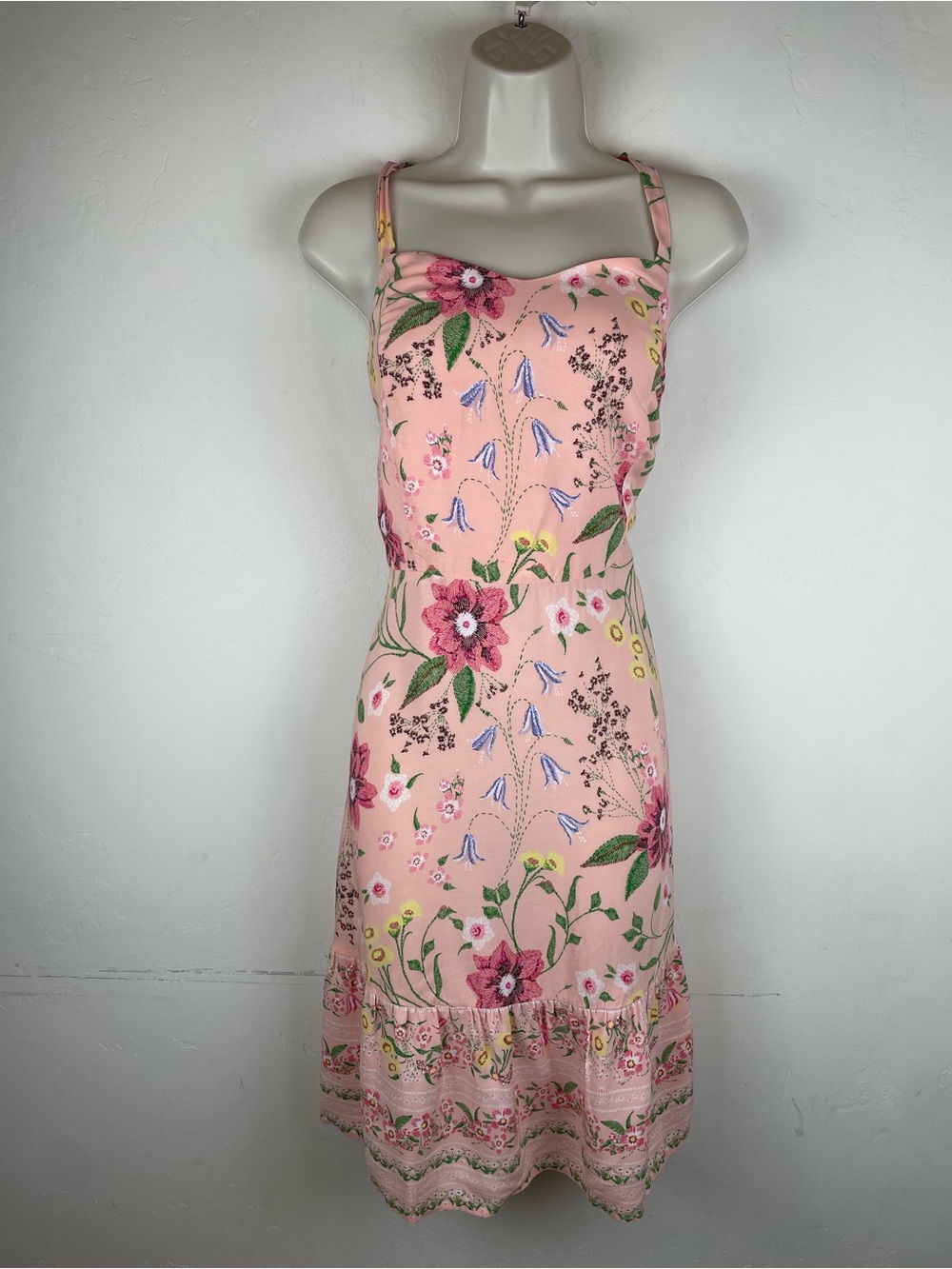 Floral Pink Sundress with Spaghetti Straps